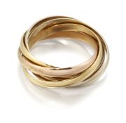 A LE MUST DE CARTIER 18CT FOUR BAND RING,