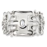 A LIBERTY & CO, CYMRIC SILVER AND BUTTON PEARL PEARL BUCKLE,