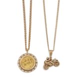 TWO GOLD NECKLACES,