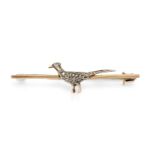 A 9CT PHEASANT BROOCH,