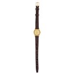 LADYS GOLD PLATED OMEGA STRAP WATCH