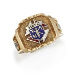 A '10K' KNIGHTS OF COLUMBUS ENAMELLED RING