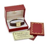 LADYS VERMEIL CARTIER TANK STRAP WATCH