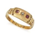 A 15CT RUBY AND DIAMOND RING,