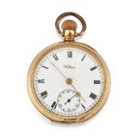 A GOLD PLATED WALTHAM POCKET WATCH