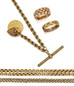 A GROUP OF MIXED GOLD JEWELLERY,