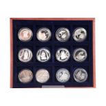 A WESTMINSTER "SHIPS & EXPLORERS" TWELVE COIN SILVER COLLECTION, boxed with certificates