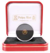 A QEII ISLE OF MAN 2002 GOLDEN JUBILEE 1/32 CROWN, in capsule and Pobjoy Mint case.