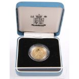 A 2005 BRITANNIA QUARTER OUNCE FINE GOLD £25 COIN, in Royal mint box