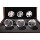 A WESTMINSTER VICTORIA CROSS WINNERS COIN COLLECTION, the six silver proof five pounds coins boxed