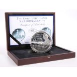 A SILVER 5OZ COMMEMORATIVE, "THE KING'S SPEECH", boxed with certificate no. 105 of 450.