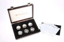 A "RETURN TO ATHENS" SILVER PROOF FIVE POUNDS SIX-COIN COLLECTION, boxed with COAs