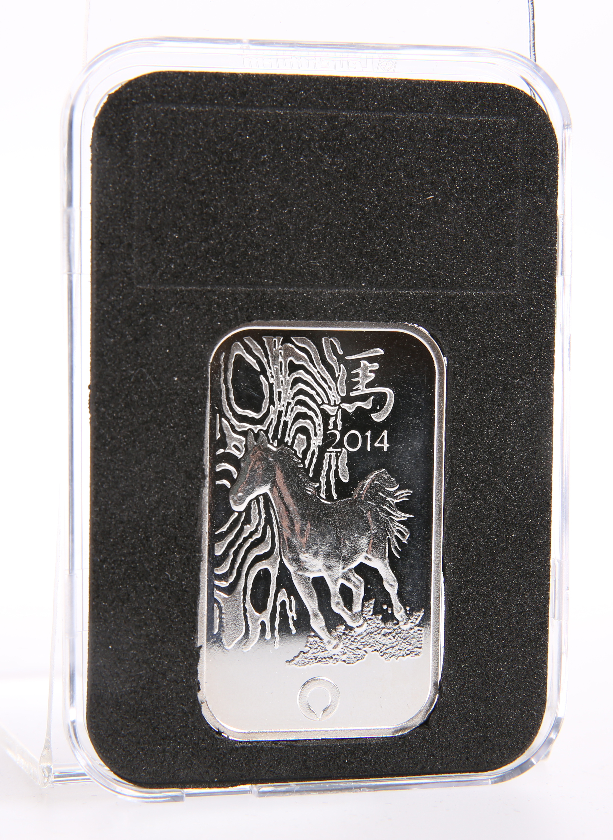 A 2014 YEAR OF THE HORSE 1OZ FINE SILVER INGOT