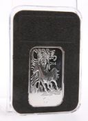 A 2014 YEAR OF THE HORSE 1OZ FINE SILVER INGOT