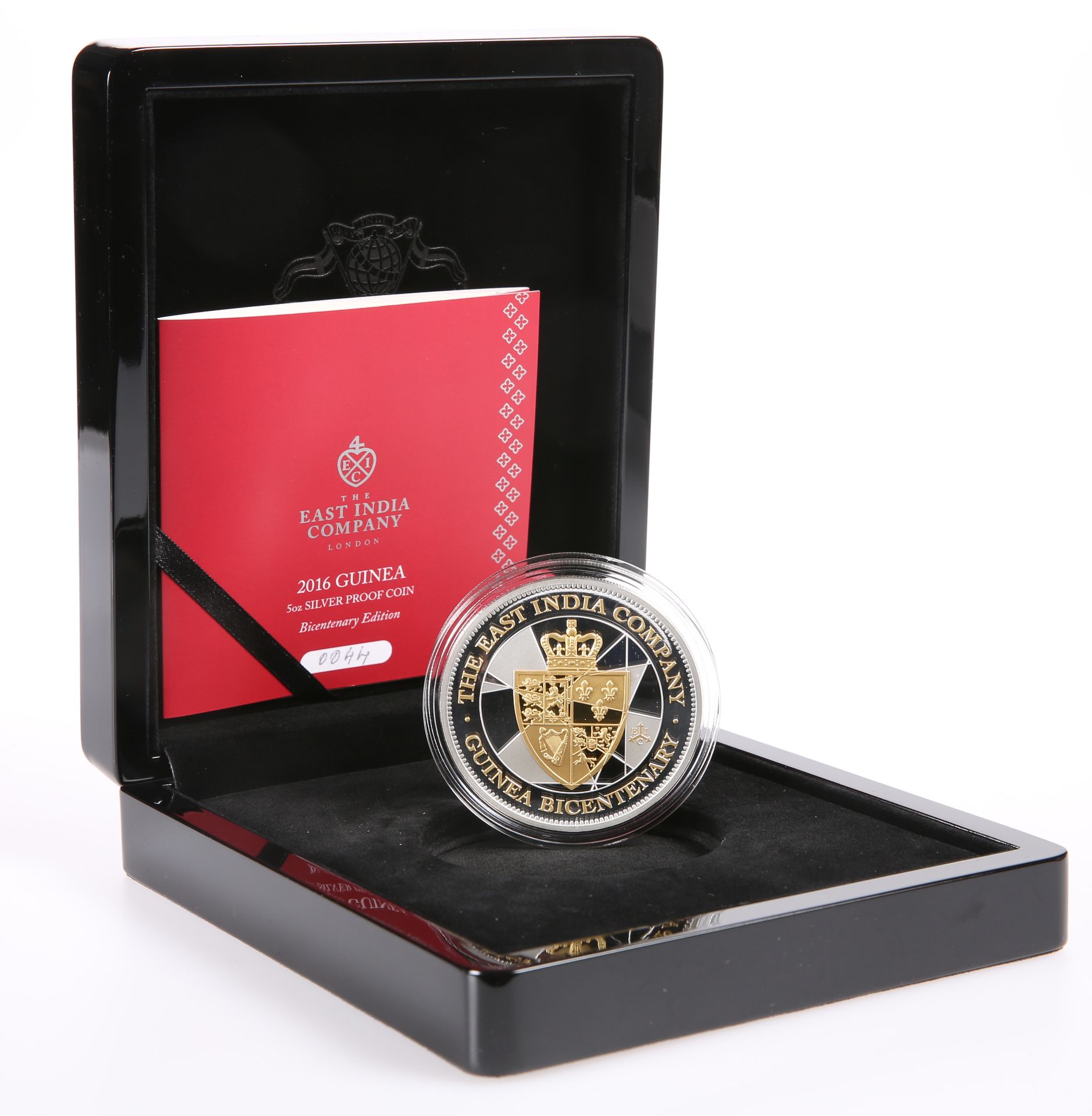 AN EAST INDIA COMPANY 2016 GUINEA 5OZ SILVER PROOF COIN, Bicentenary Edition, boxed with COA no. - Bild 2 aus 2