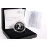 A ROYAL MINT BEATRIX POTTER PETER RABBIT 50P SILVER PROOF COIN, boxed with COA