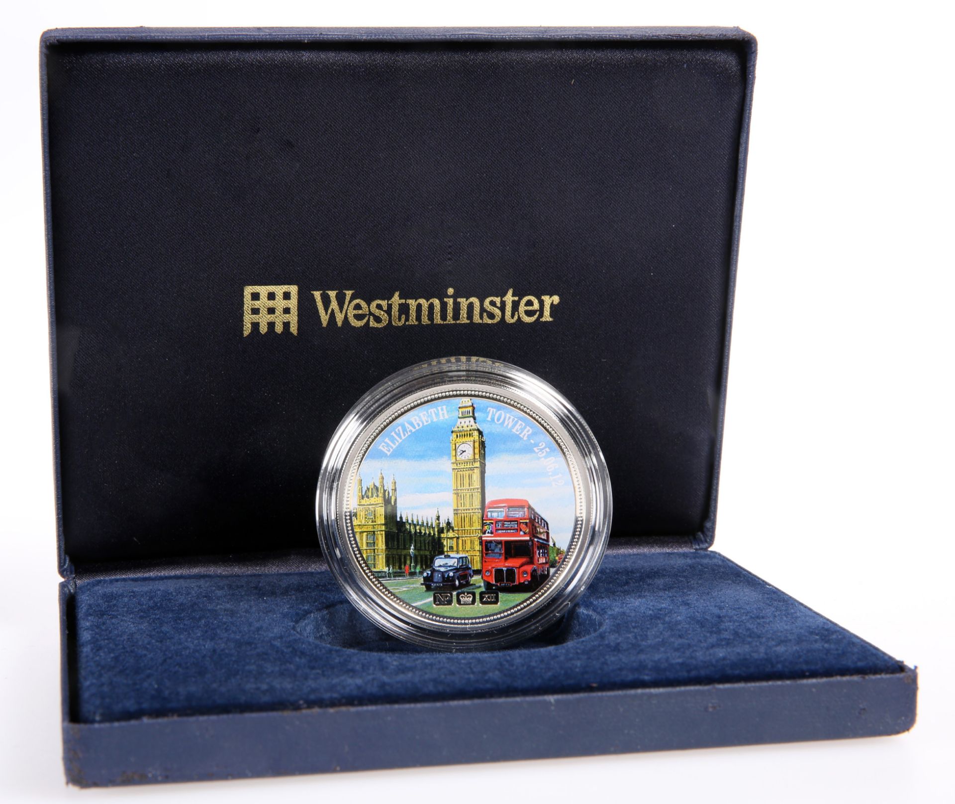 A WESTMINSTER 2012 ELIZABETH TOWER 2OZ SILVER NUMISPROOF, boxed with COA no. 484