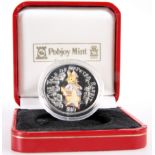 A 2004 PETER RABBIT $10 SILVER COIN, cased.