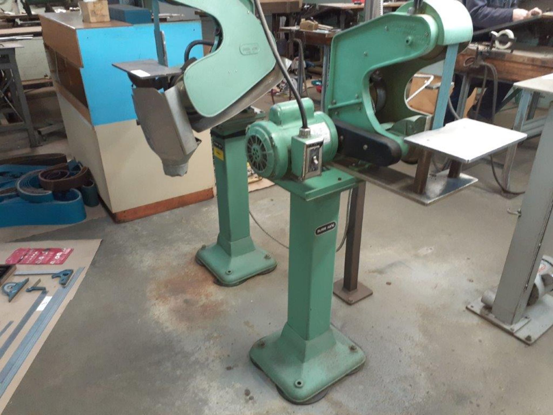 BURR KING Belt Sander, mod: 482, 2" x 40", c/w Stand - Image 2 of 3