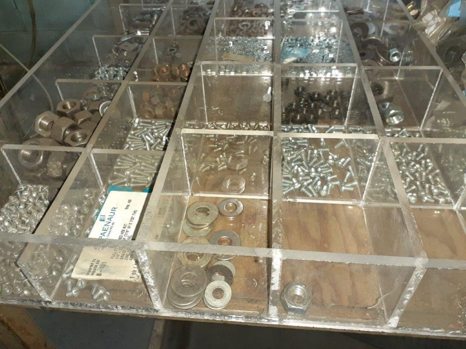 LOT: Assorted allen bolts, shoulder bolts, screws, dowl pins, springs, c/w Mobile Rack - Image 7 of 9