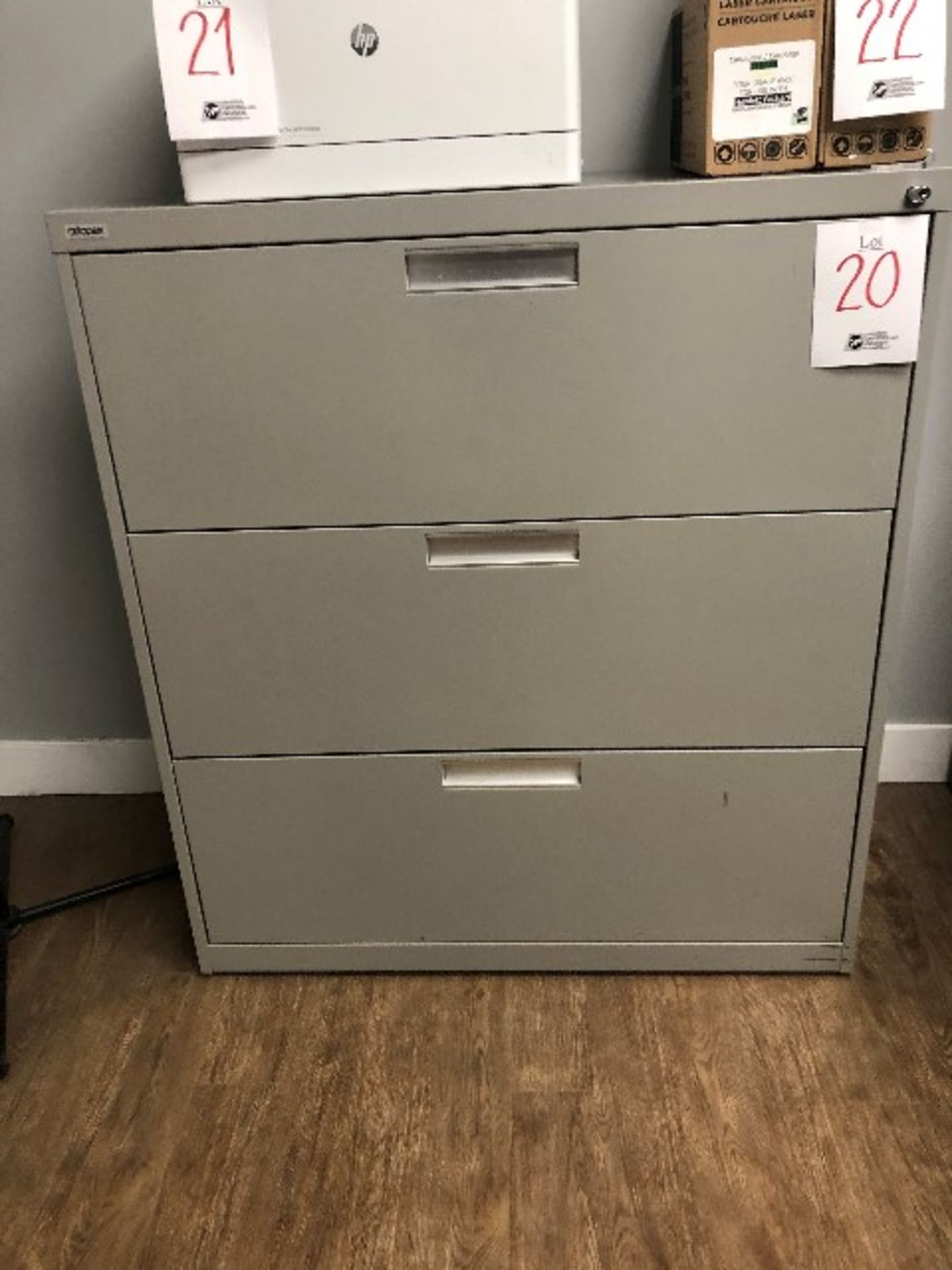 3-Drawer lateral filing cabinet