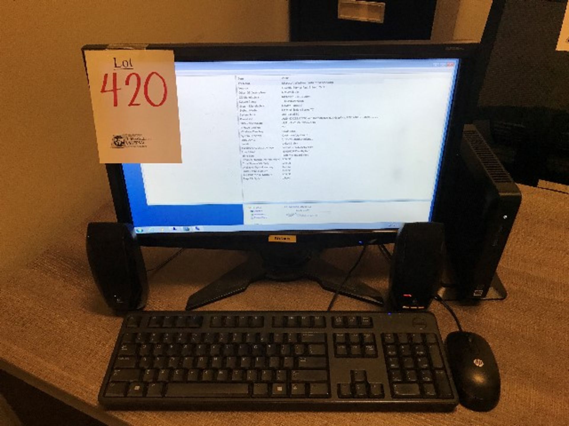 HP AMD THIN,1.2GHz,4GB RAM,126MB Drive,monitor,keyboard,mouse,speakers