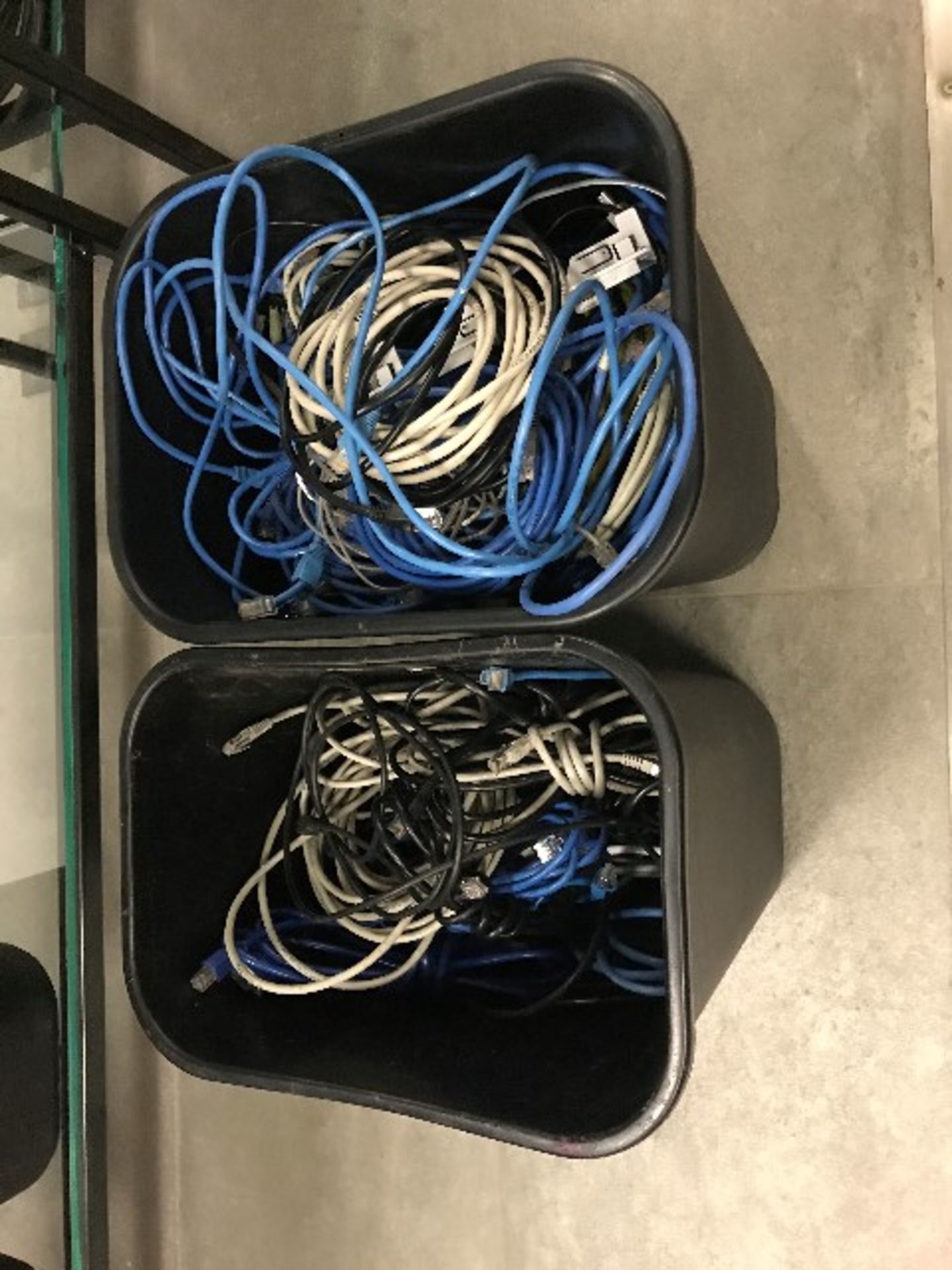 LOT: Assorted computer wires & cables,5 bins - Image 2 of 2