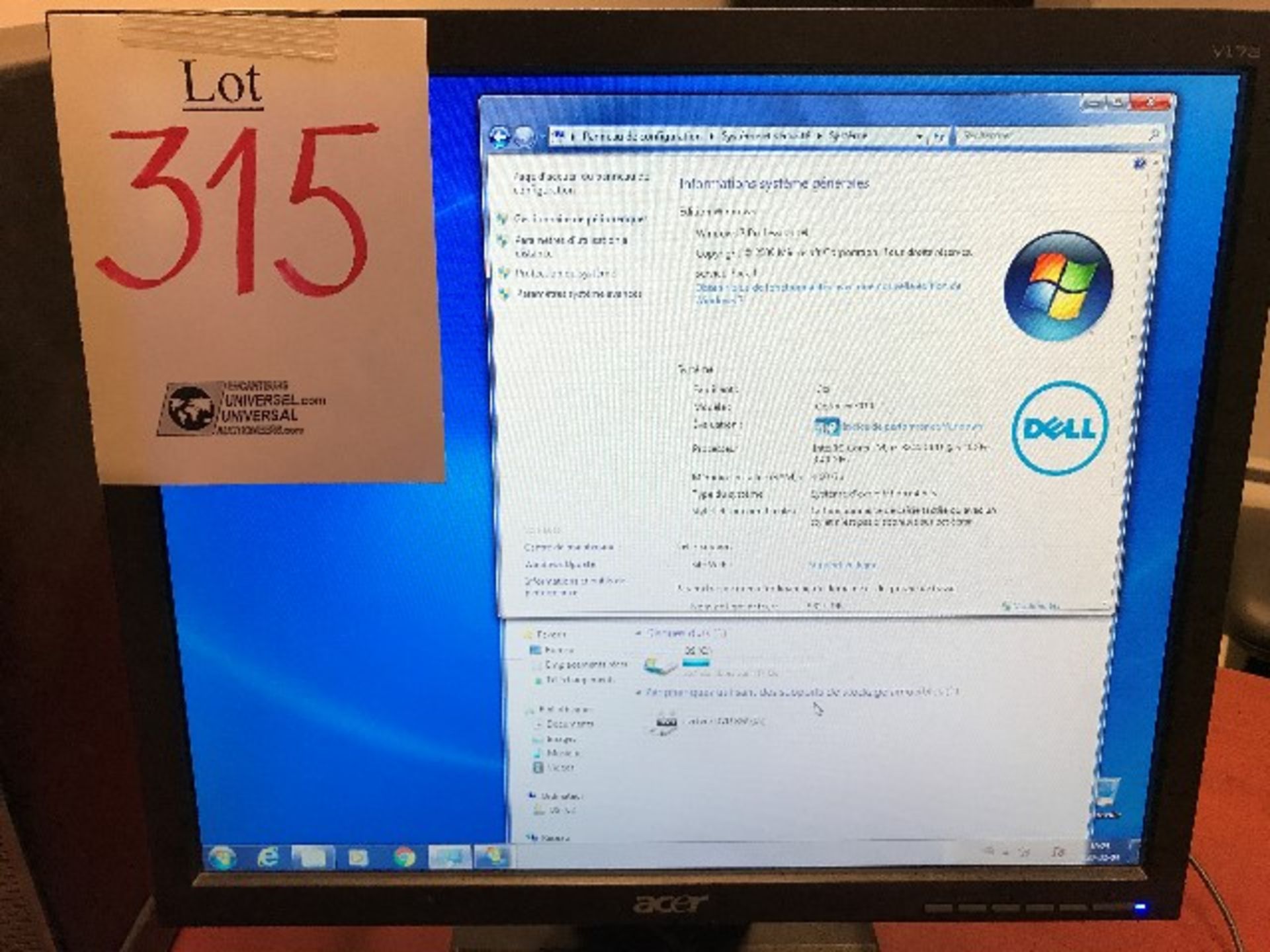 Dell i3,3.4GHz,4GB RAM,450GB HDD,monitor,keyboard,mouse - Image 3 of 3