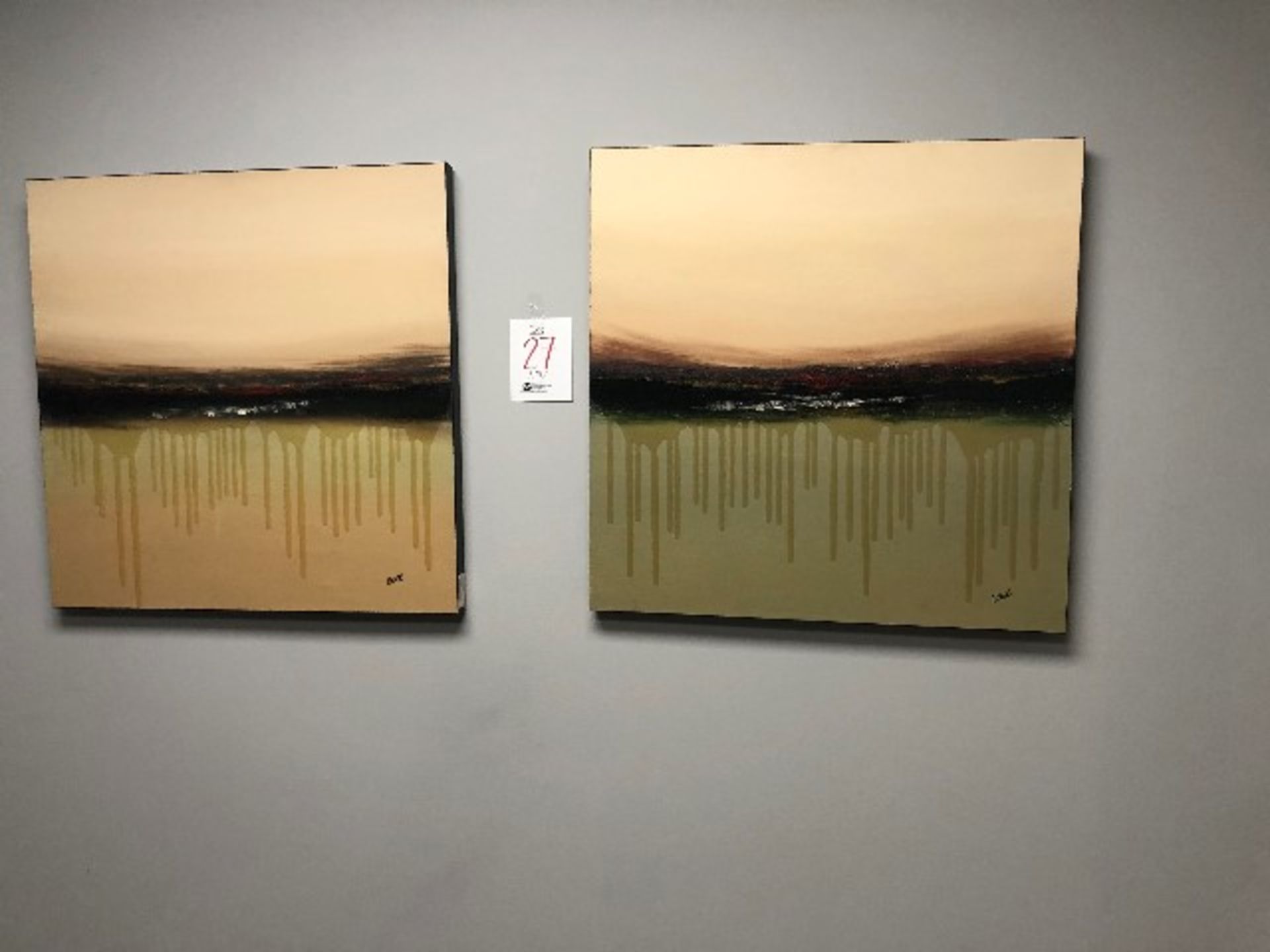 Canvas paintings,30”x30”,Artist:Braski,2pcs