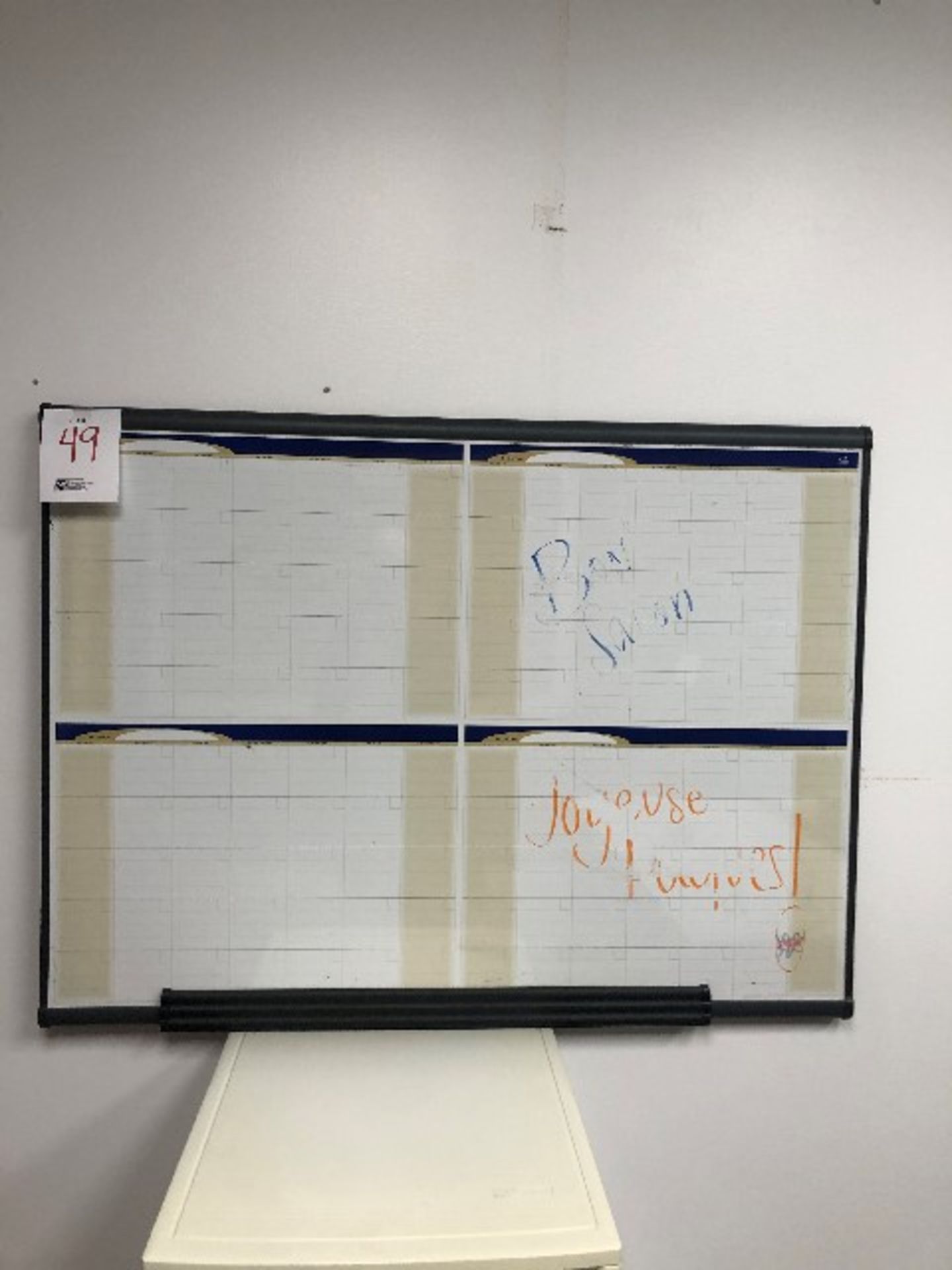 Dry erase board,48”x36”