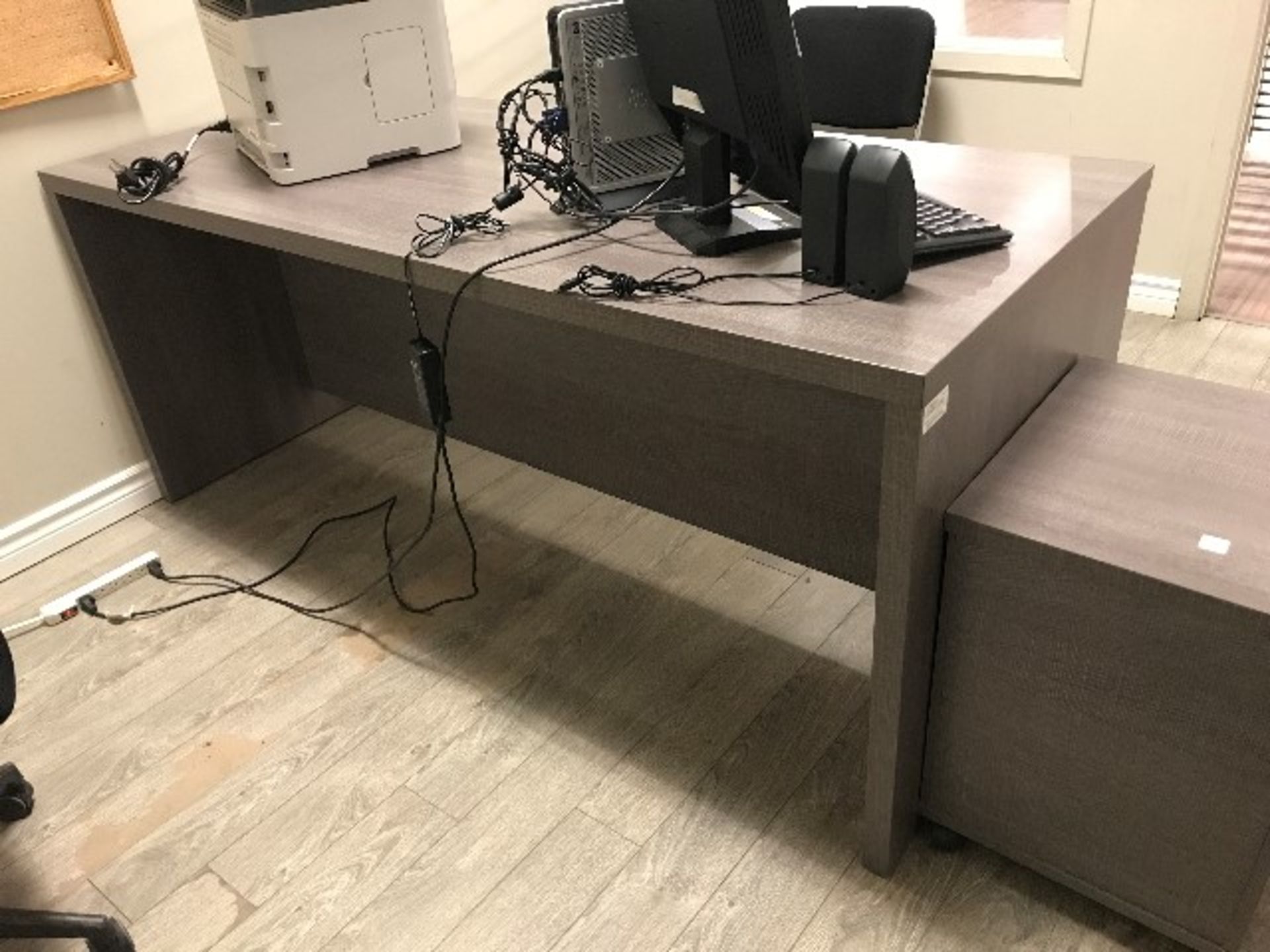 Office desk,71”x29” w/mobile cabinet - Image 2 of 2