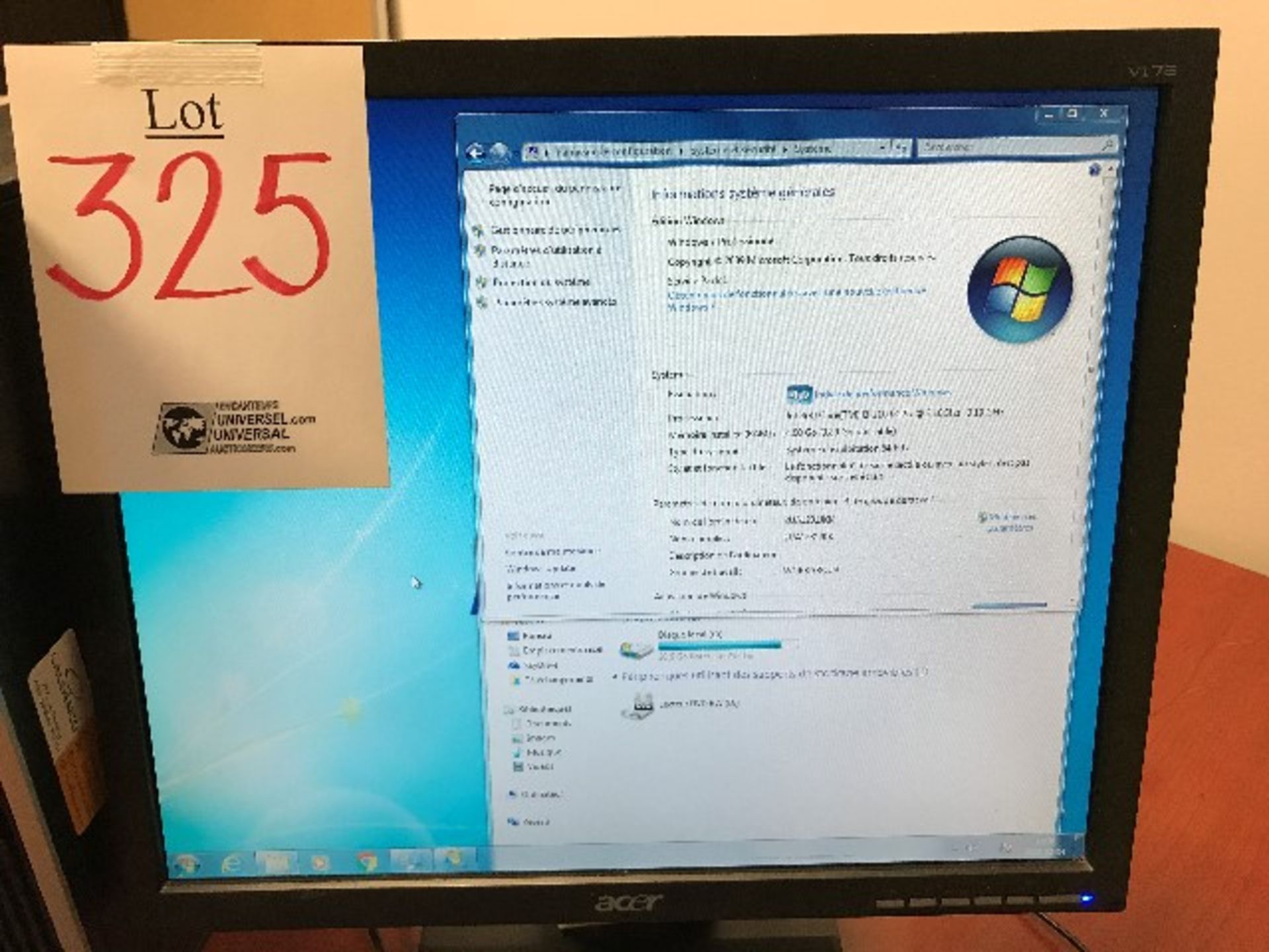 HP i3,3.1GHz,4GB RAM,232GB HDD,monitor,keyboard,mouse - Image 3 of 3