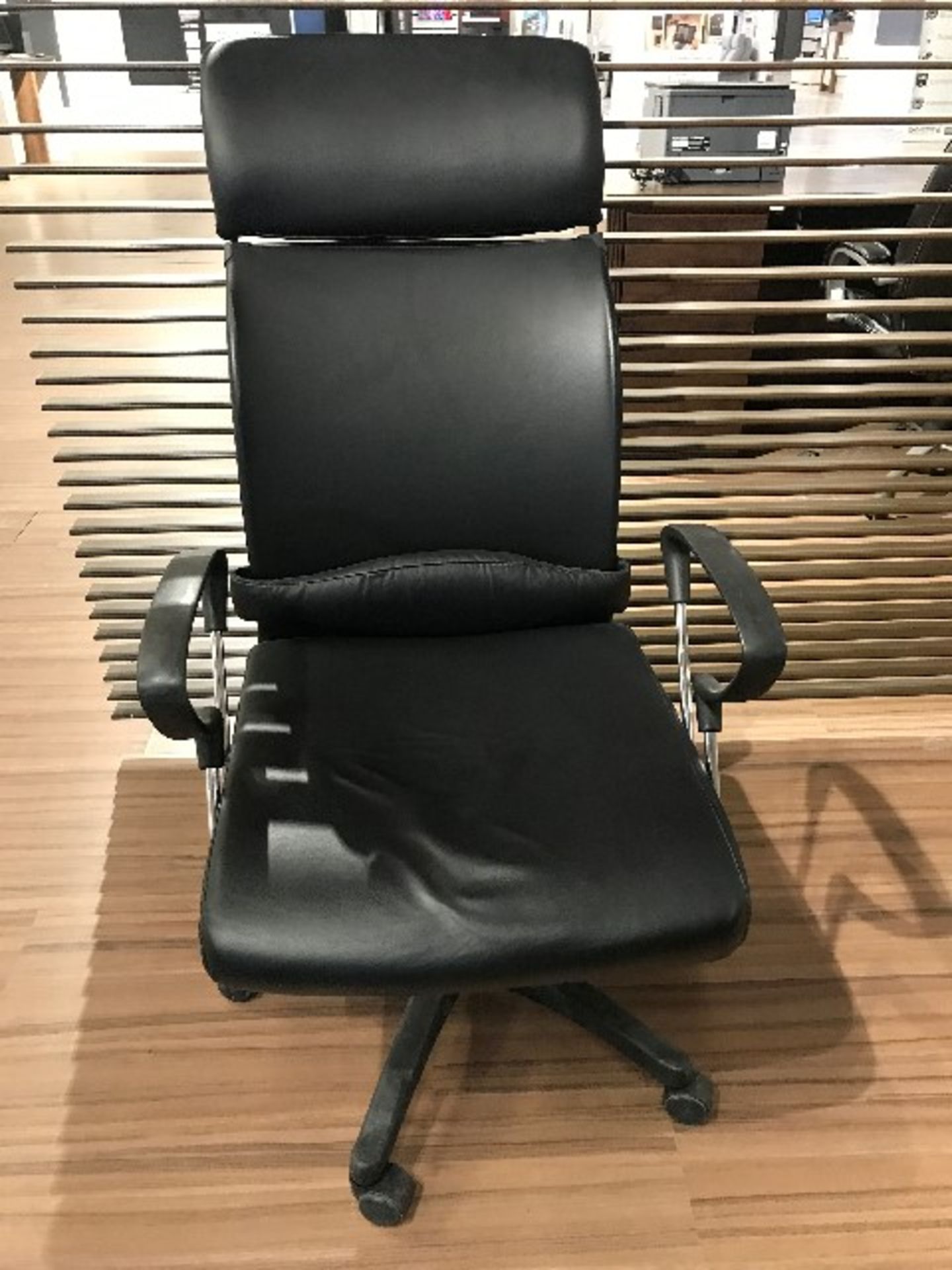 High back armchair