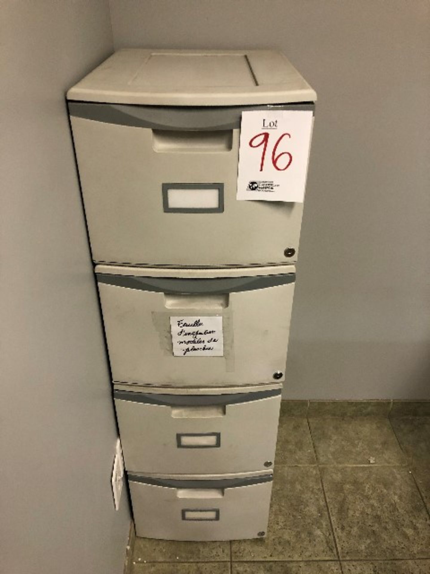 LOT: Storex single stackable filing cabinets, 4pcs