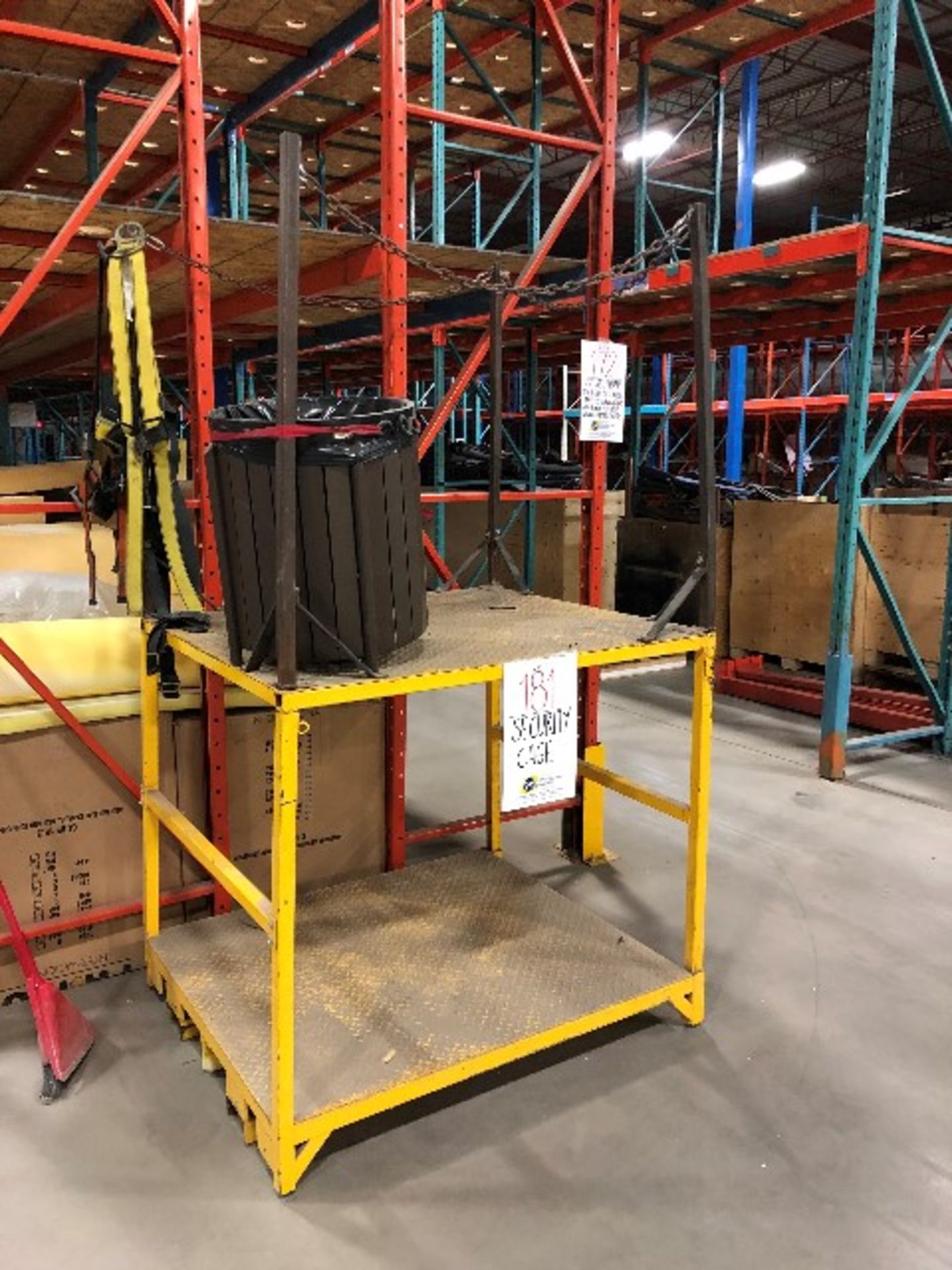 Forklift security cage w/harness - Image 2 of 2