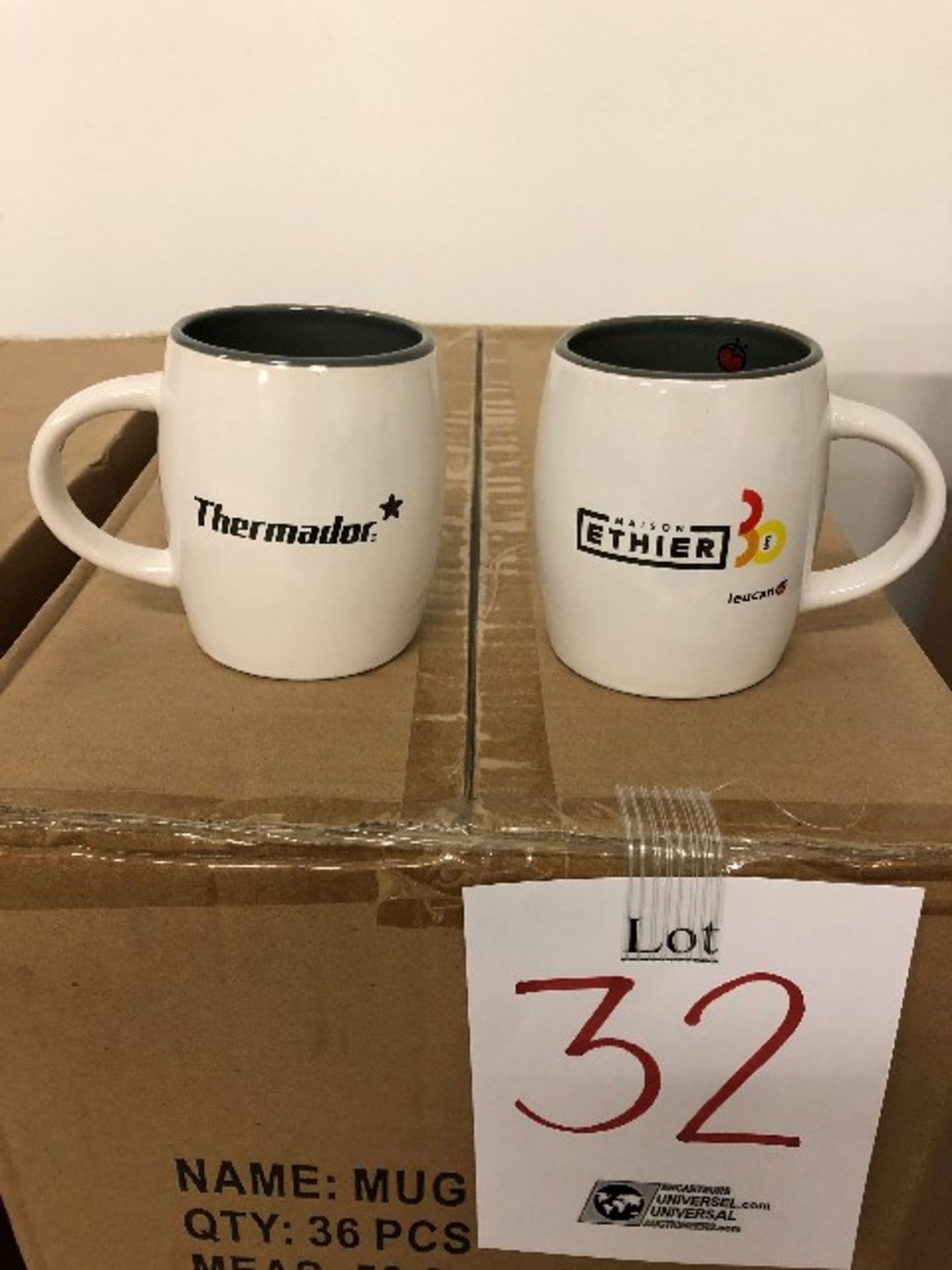 LOT: Coffee cups, 108pcs, 3 boxes