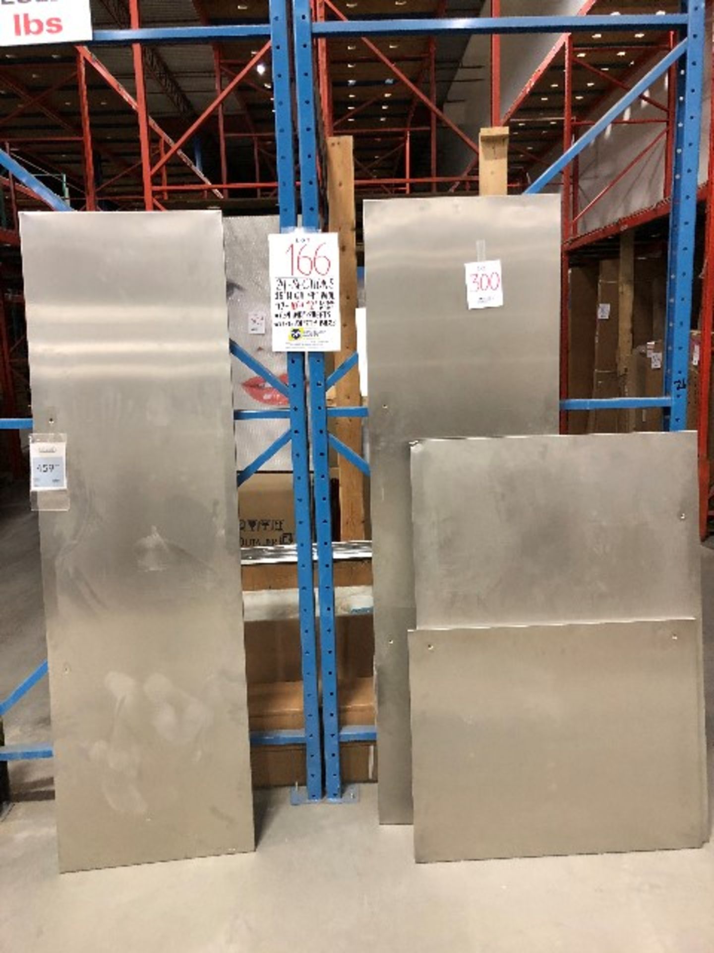 LOT: Assorted stainless steel door panels, 6pcs