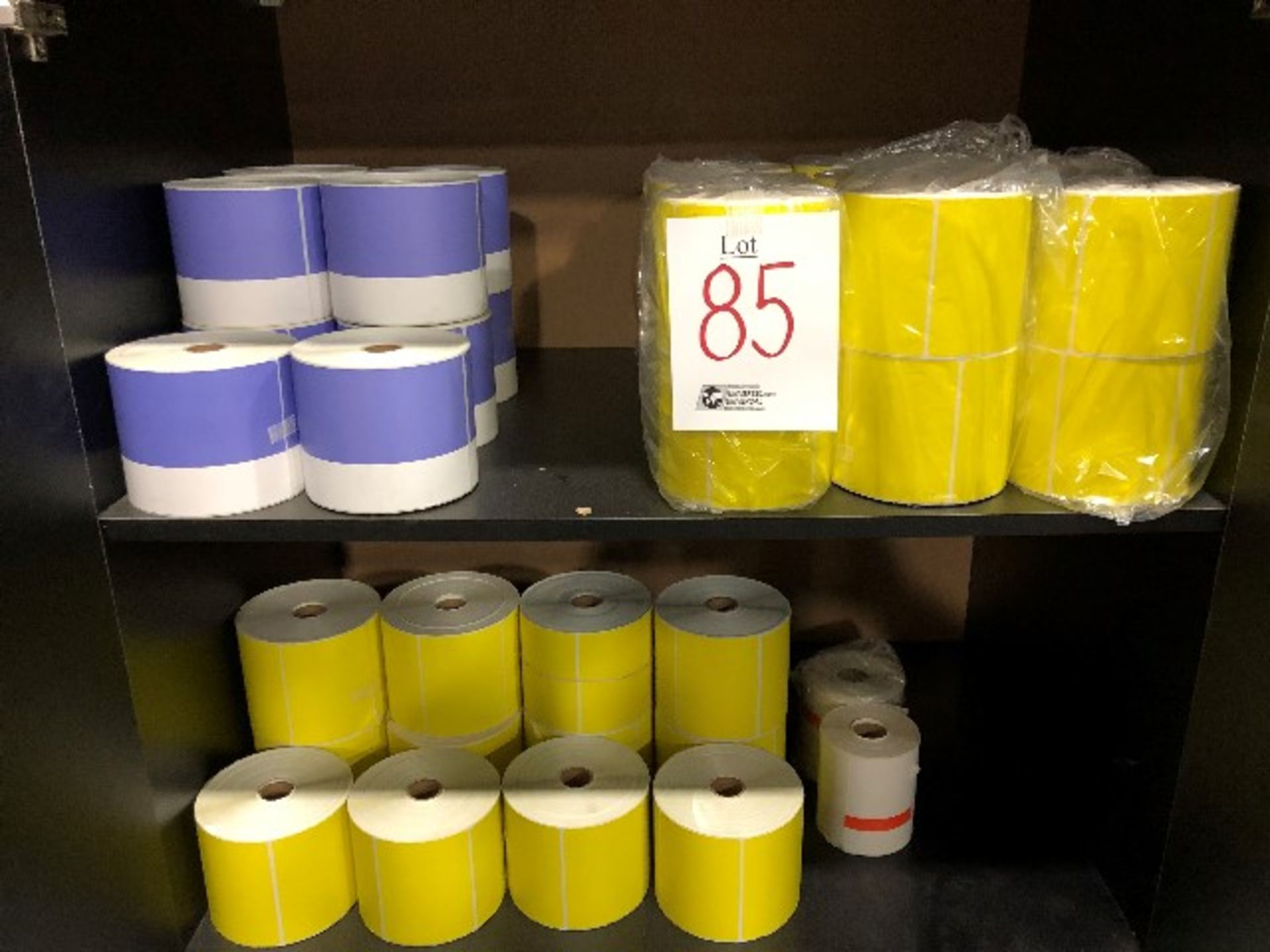 LOT: Assorted sticker rolls, 4”x6”, 500pcs/roll, 40 rolls