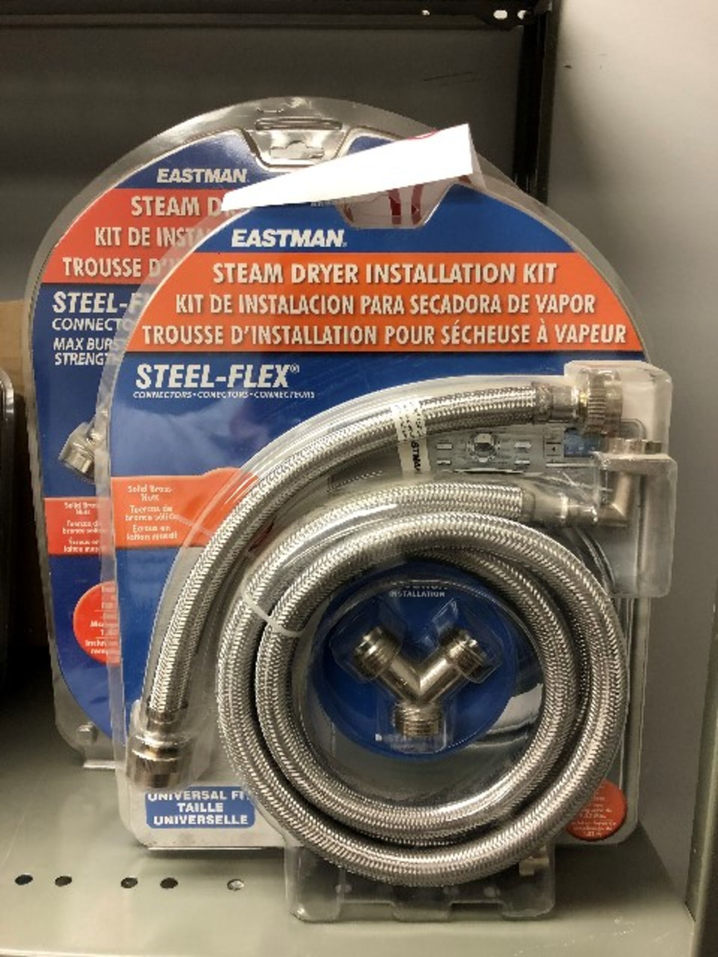 LOT: Eastman steel-flex steam dryer installation kit, 4pcs