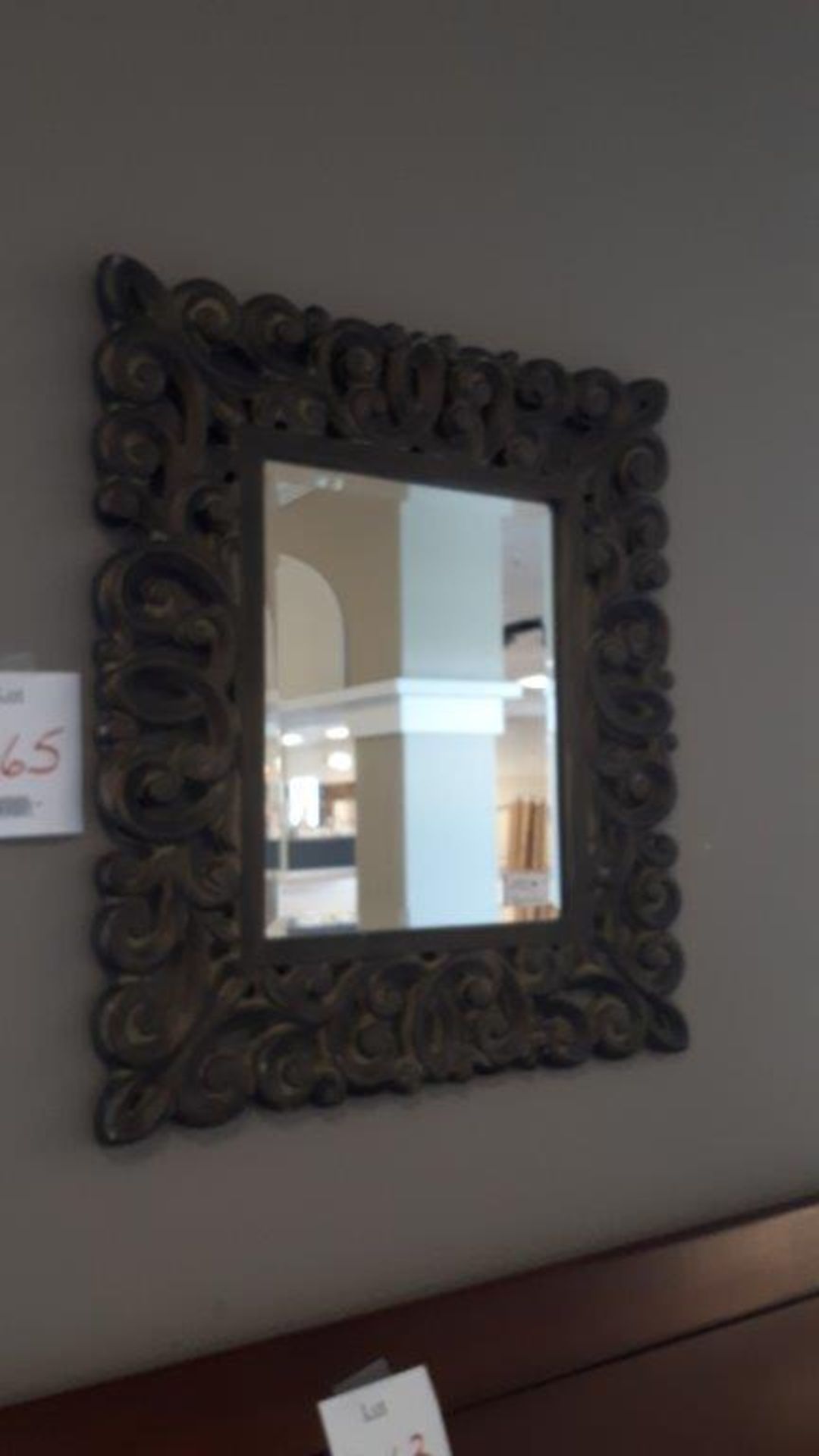 Decorative framed mirror, 26”x30”