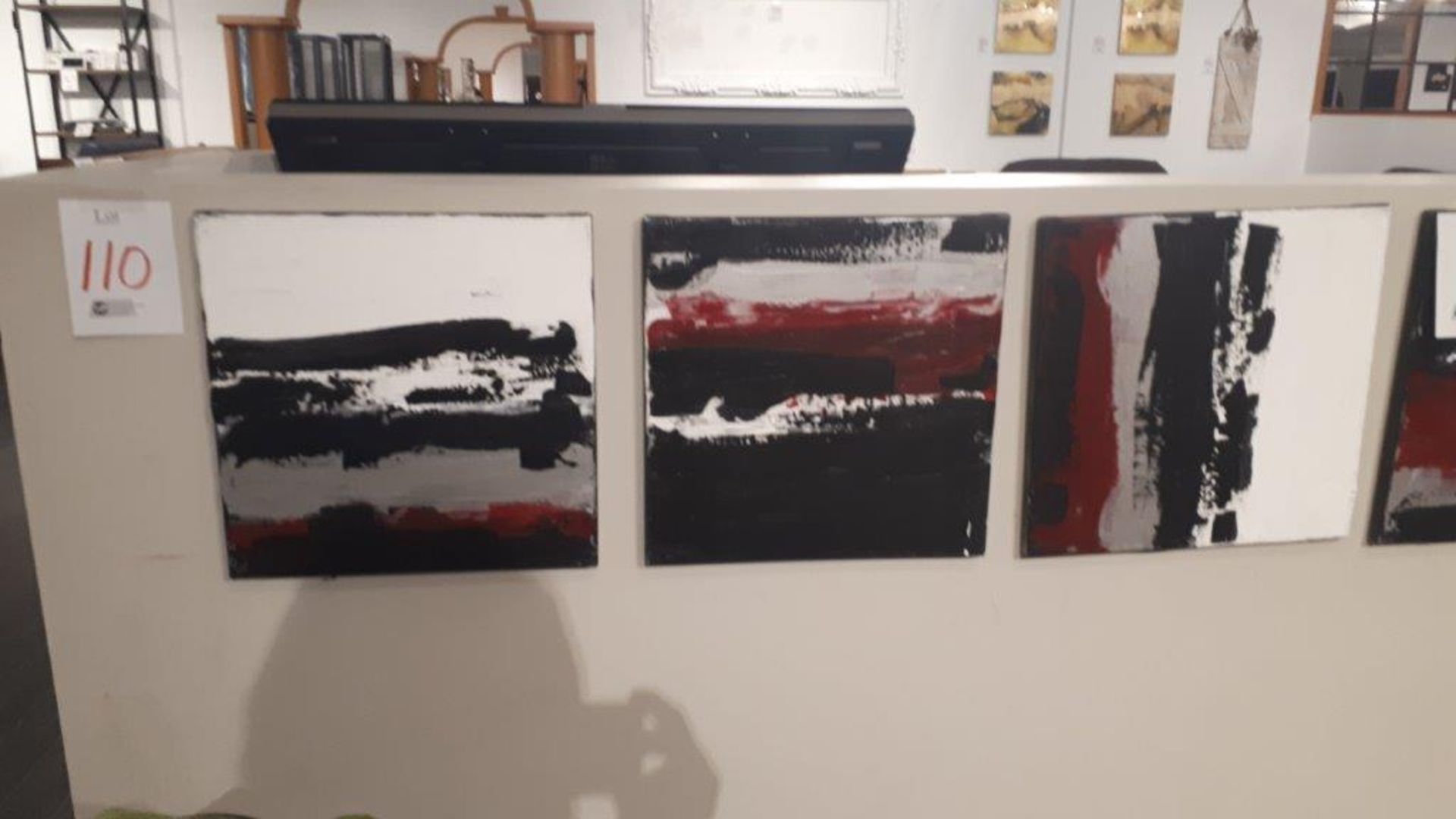 LOT: Canvas painting, 16”x16”, 3pcs