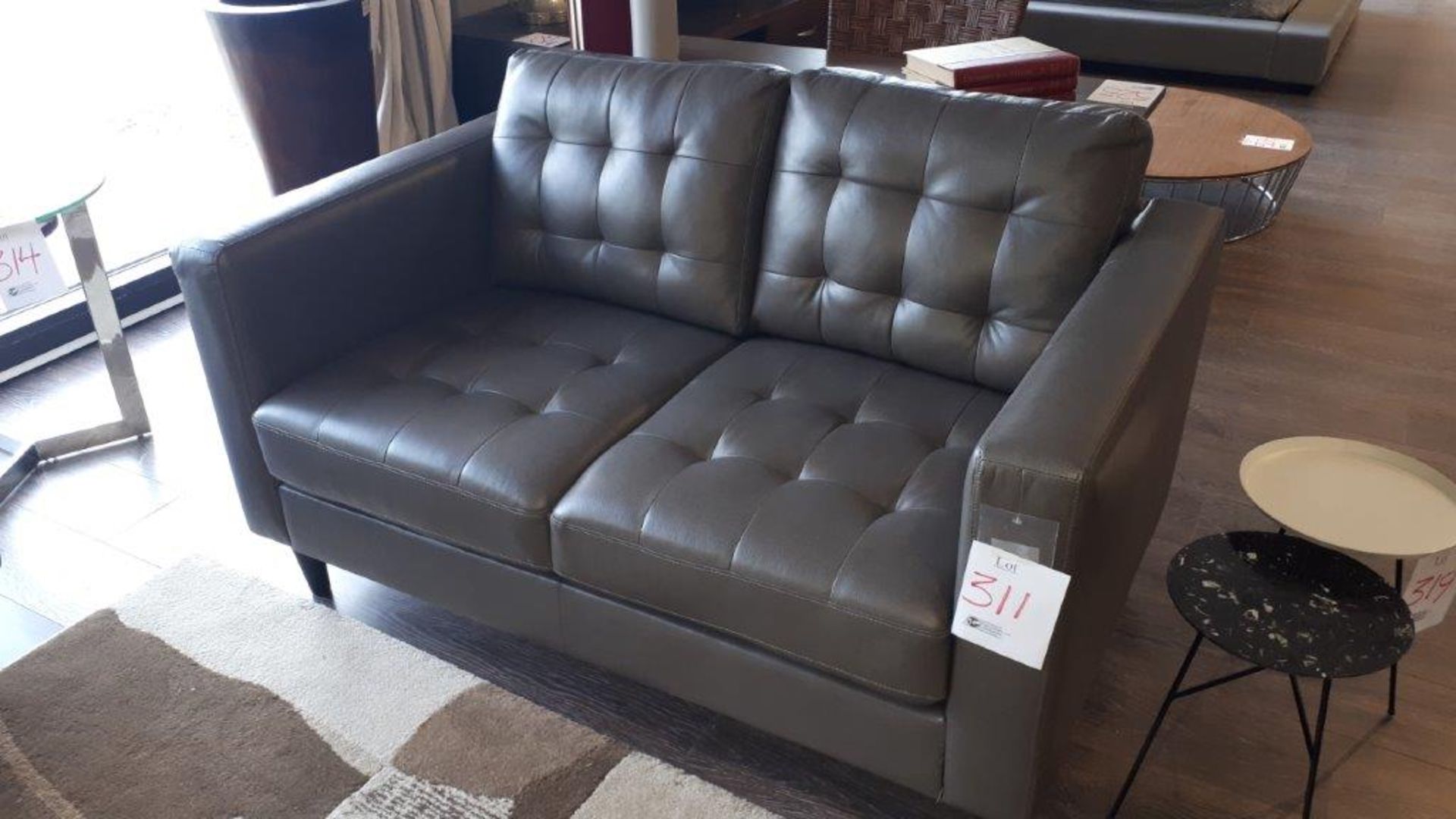 Leather (bicast) sofa