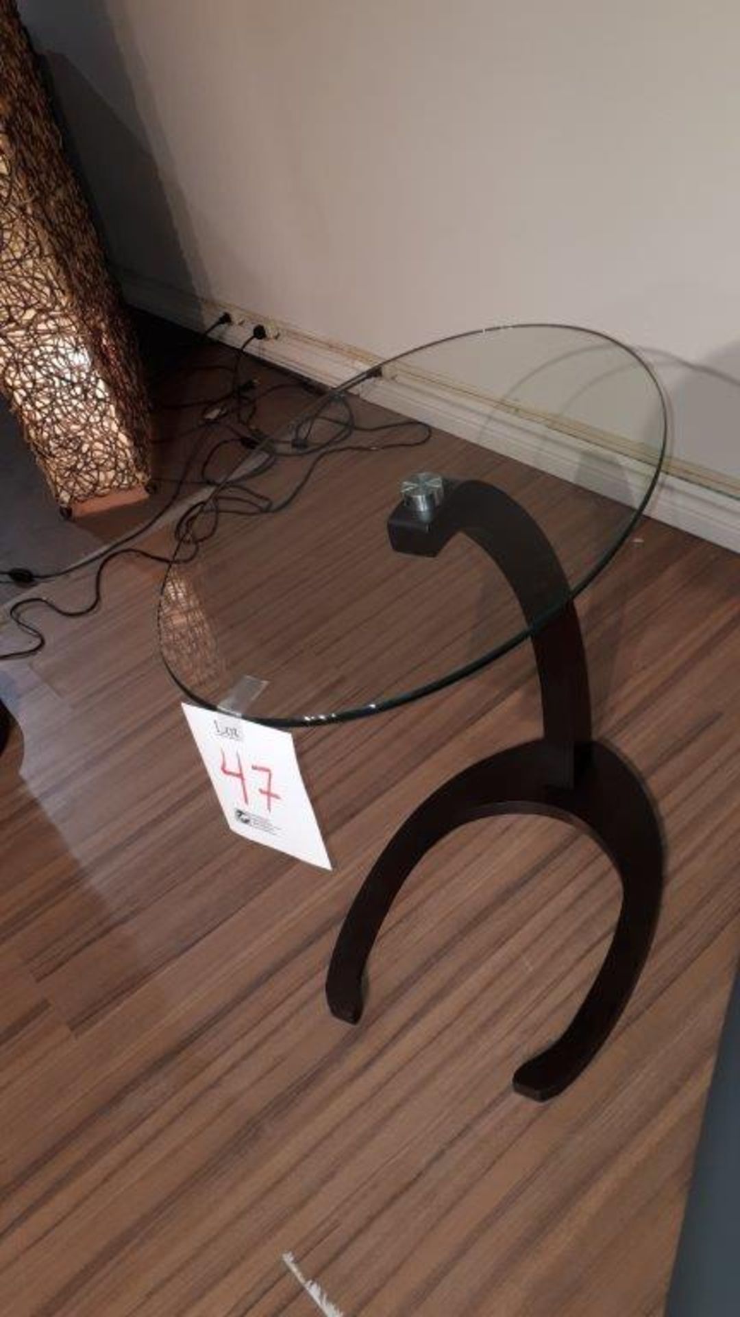 Modern style oval table, h.26” - Image 2 of 2