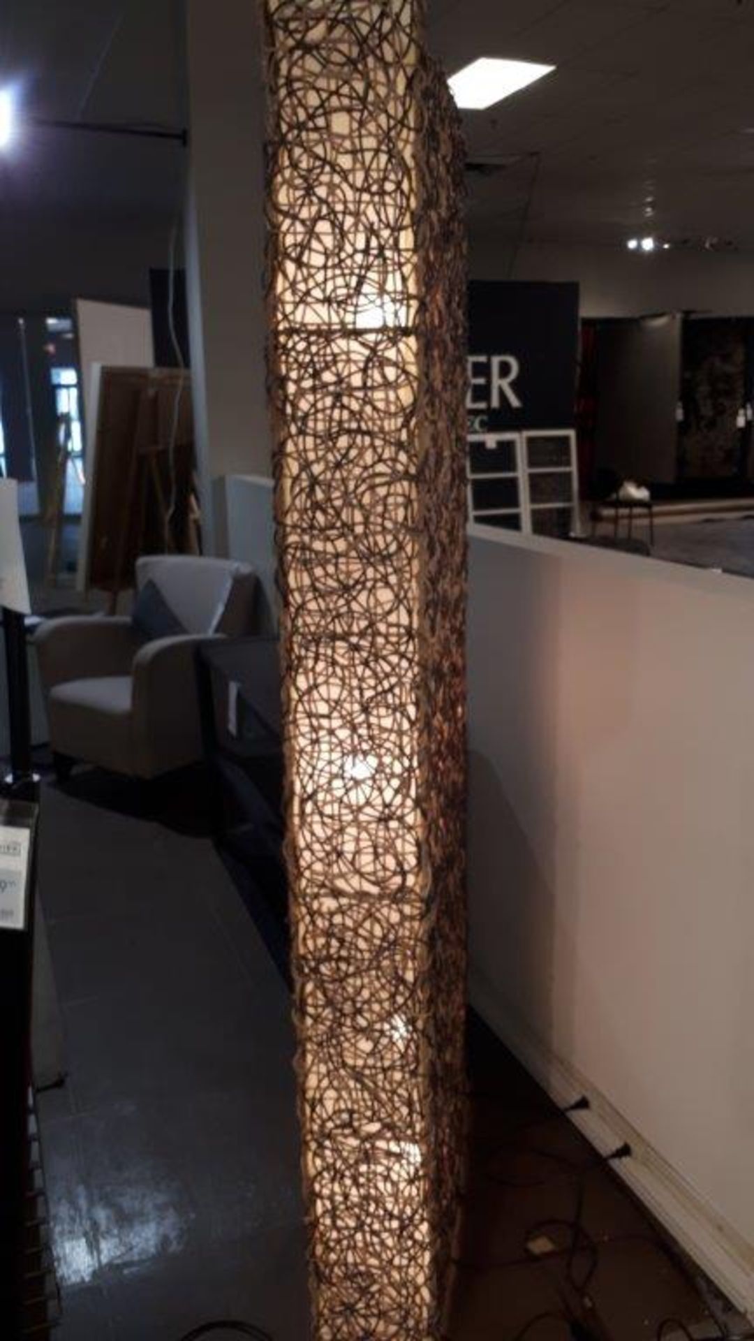 Spaghetti floor lamp, 32”x78”x8” - Image 2 of 4