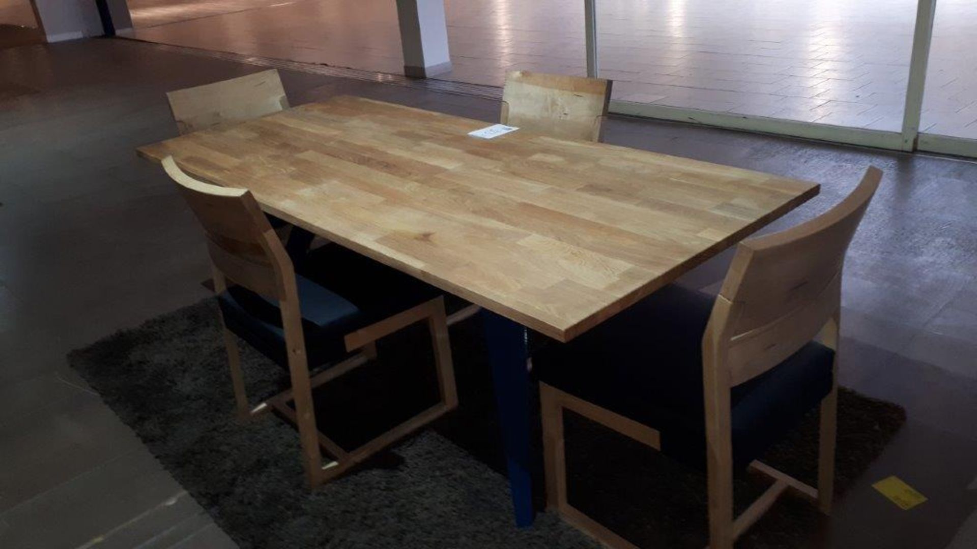 Wooden top dining table, 82”x35” - Image 2 of 2
