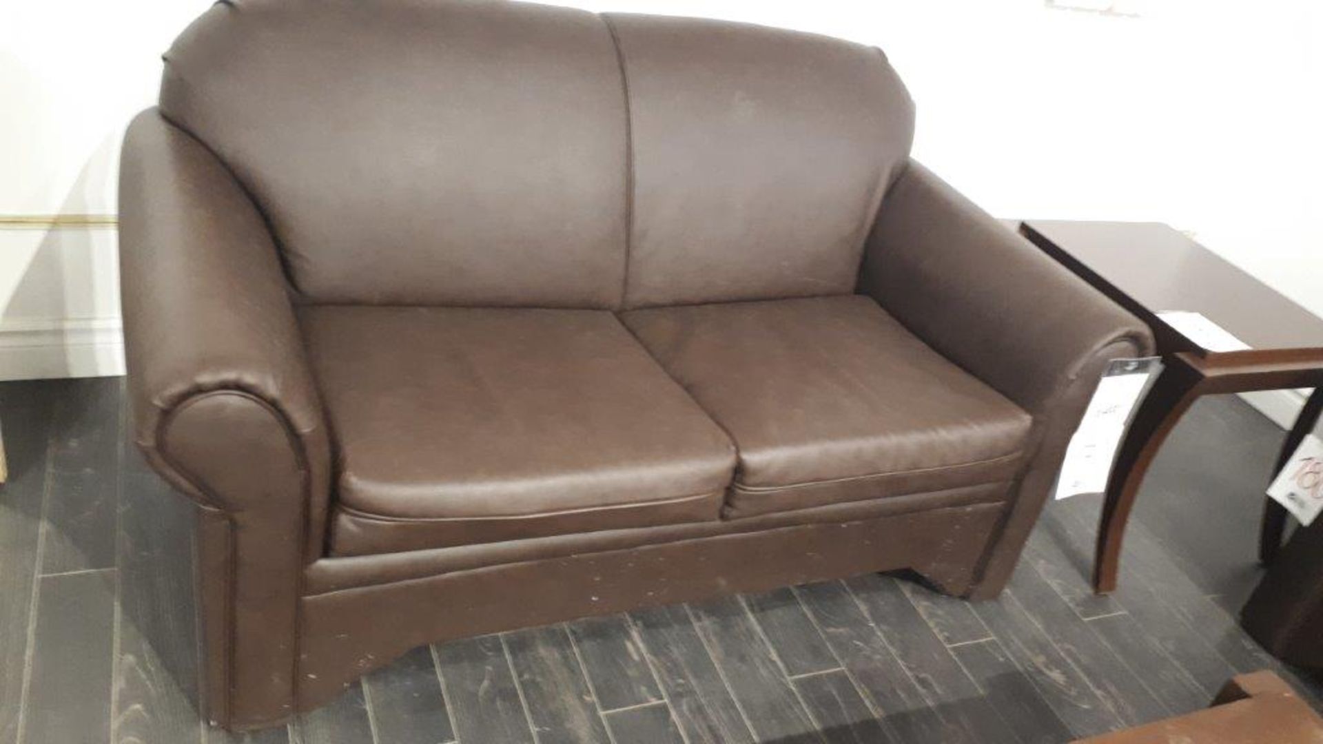 Leather (bicast) sofa, 2 seat