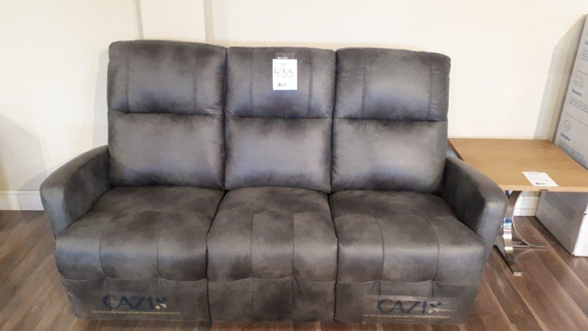 Cazi leather (bicast) recliner couch, 3 seat