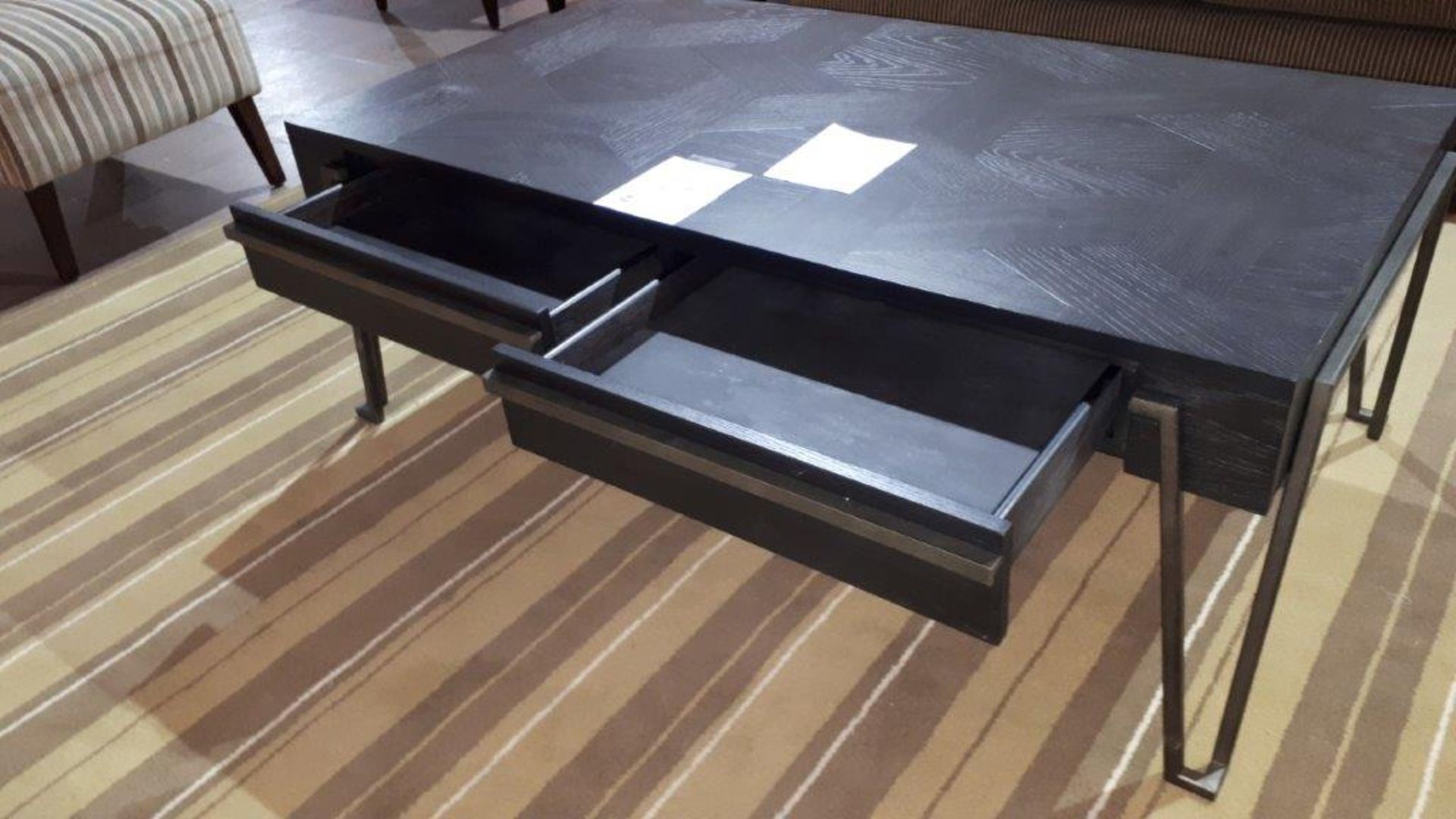 Coffee table w/storage drawers, 50”x26” - Image 3 of 3