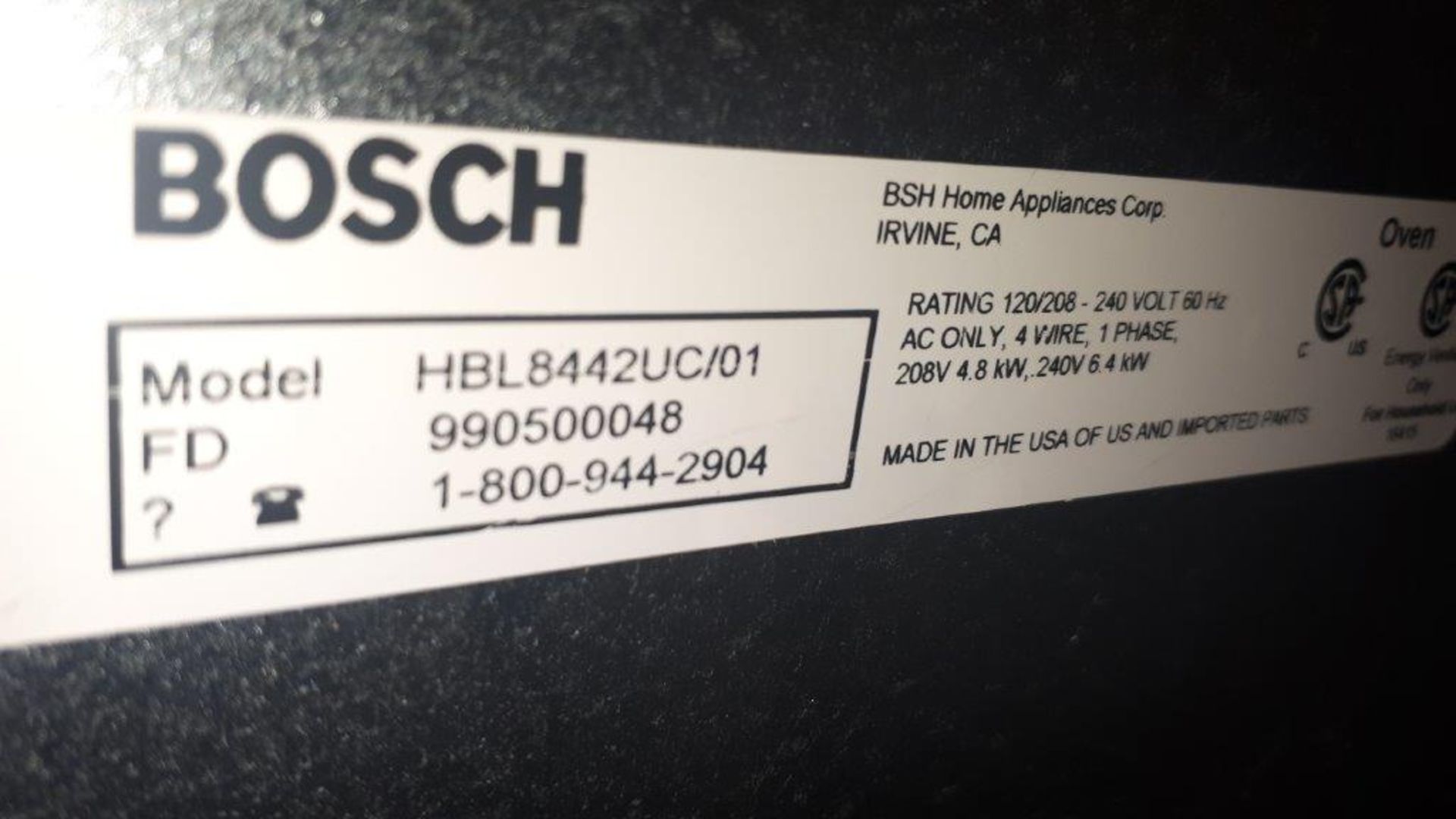 Bosch HBL8442UC black stainless steel single wall electric convection wall oven - Image 5 of 5