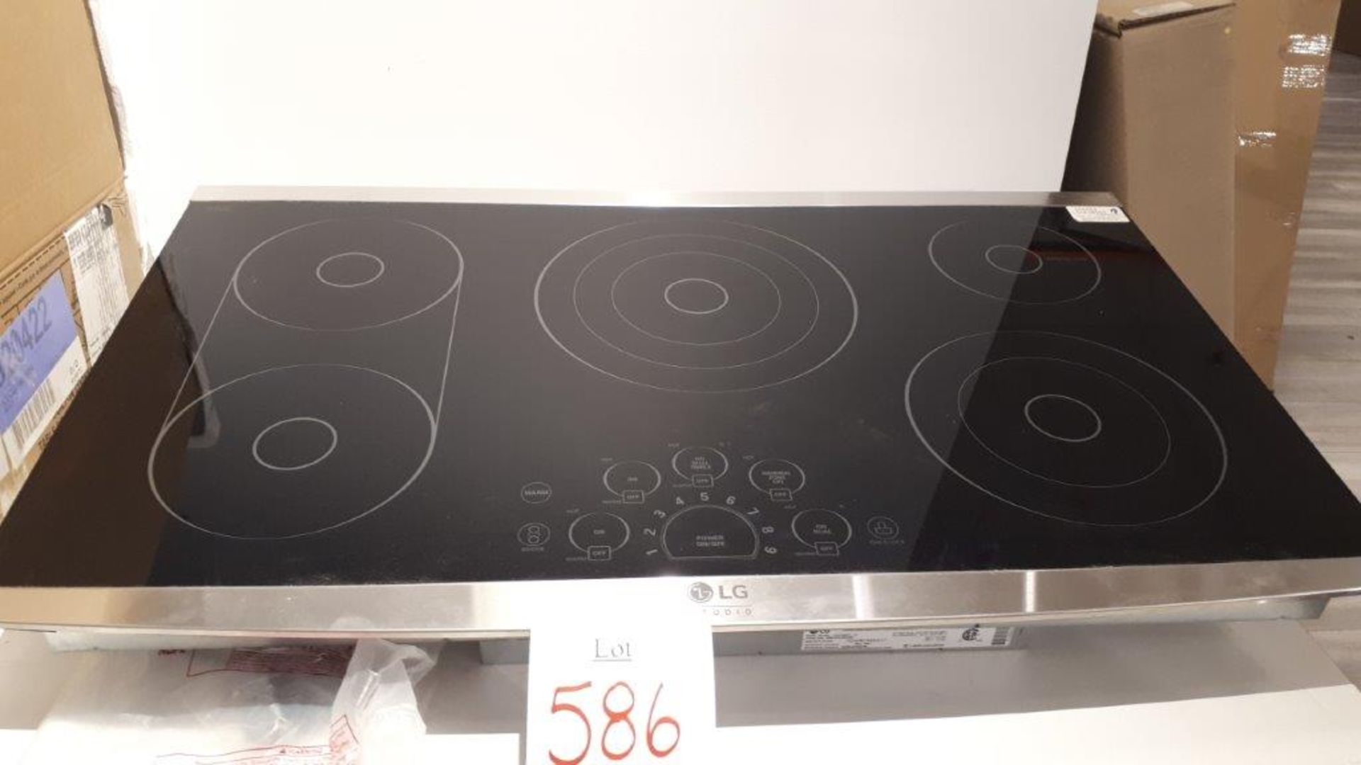 LG LSCE365ST 36” stainless steel electric cooktop, showroom demo